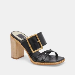 Onnie Heels Black Leather