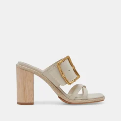 Onnie Wide Heels Sand Leather