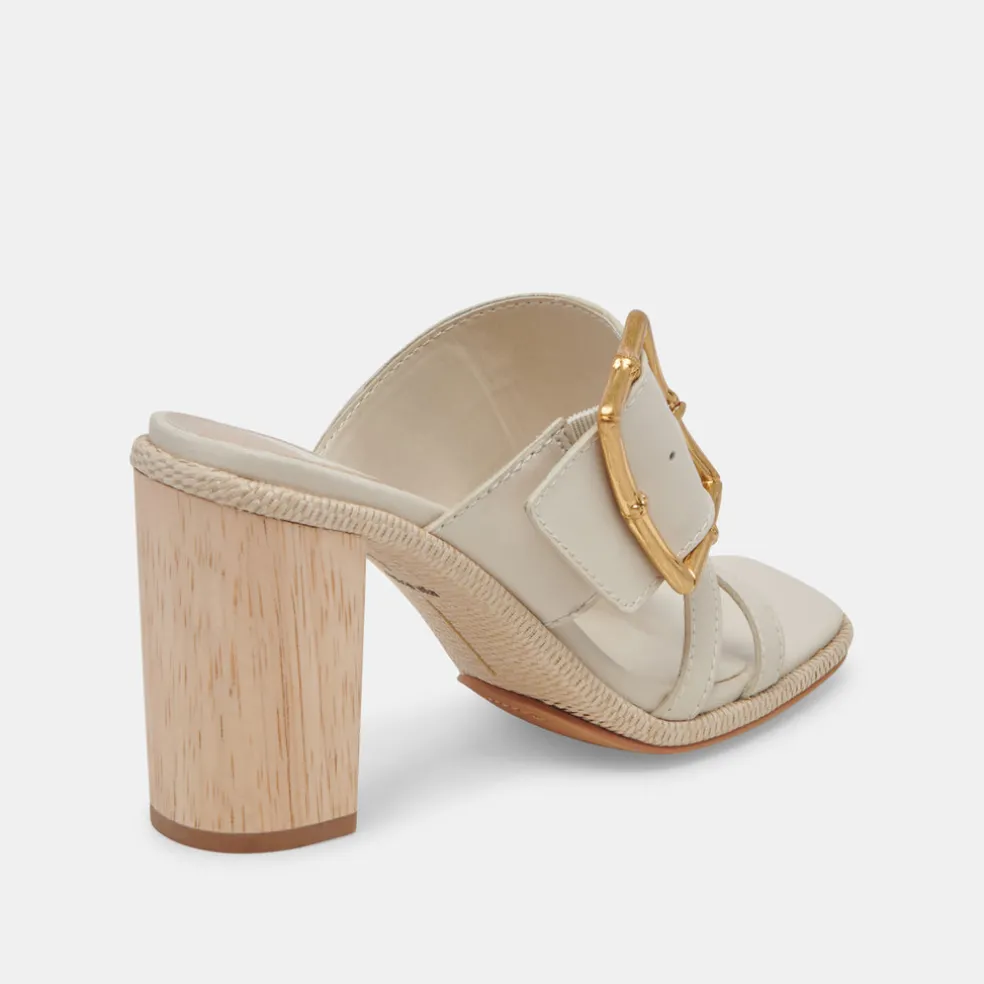 Onnie Wide Heels Sand Leather
