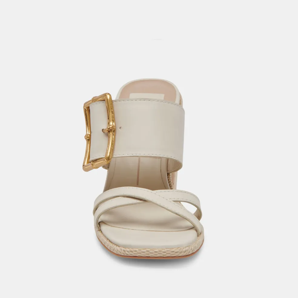 Onnie Wide Heels Sand Leather