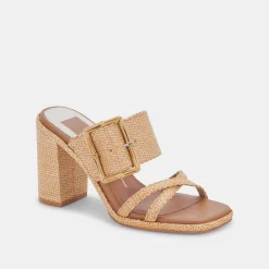Onnie Wide Heels Warm Natural Raffia
