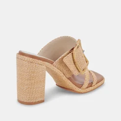Onnie Wide Heels Warm Natural Raffia