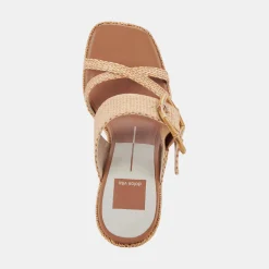 Onnie Wide Heels Warm Natural Raffia