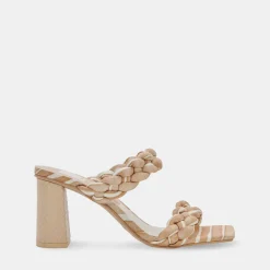 Paily Heels White Stripe Fabric
