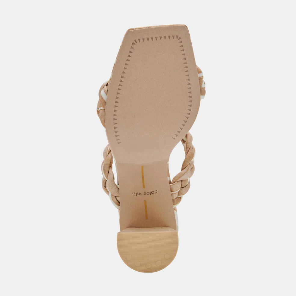 Paily Heels White Stripe Fabric