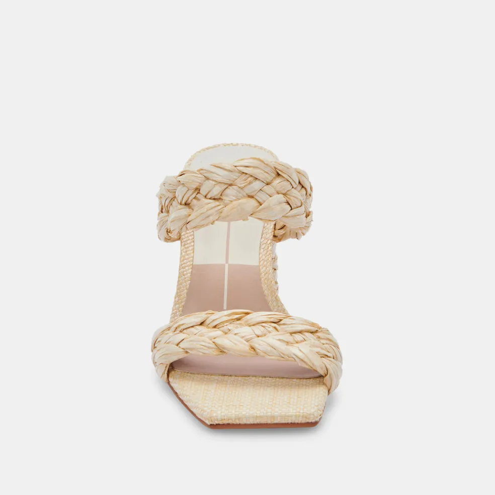 Paily Raffia Heels Vanilla Raffia