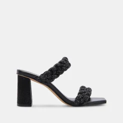 Paily Rhinestone Heels Black Rhinestone