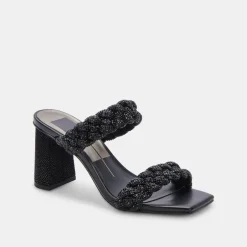 Paily Rhinestone Heels Black Rhinestone