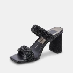 Paily Rhinestone Heels Black Rhinestone