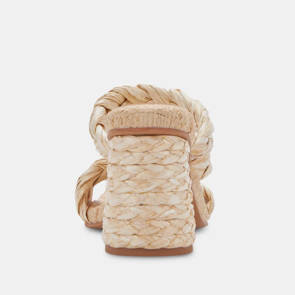 Pang Heels Lt Natural Raffia