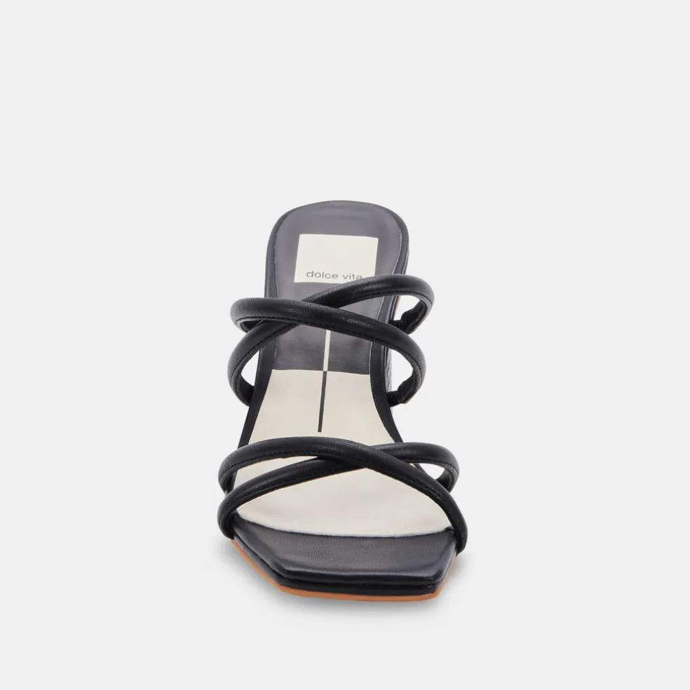 Patsi Wide Heels Black Leather
