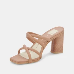 Patsi Wide Heels Cafe Leather