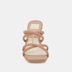Patsi Wide Heels Cafe Leather