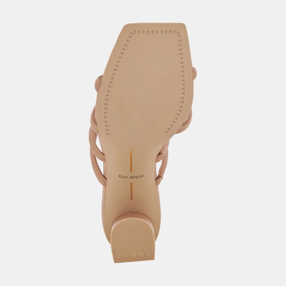 Patsi Wide Heels Cafe Leather