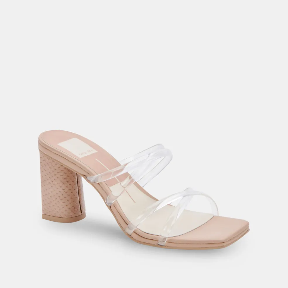 Patsi Wide Heels Crystal Vinyl