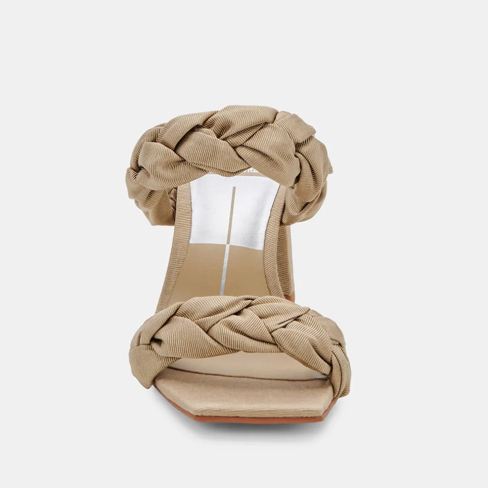 Pheby Heels Khaki Silk