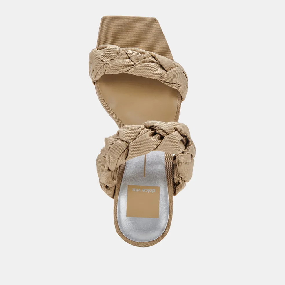 Pheby Heels Khaki Silk