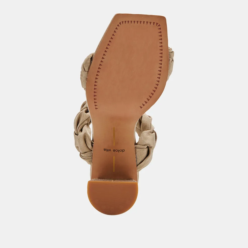 Pheby Heels Khaki Silk