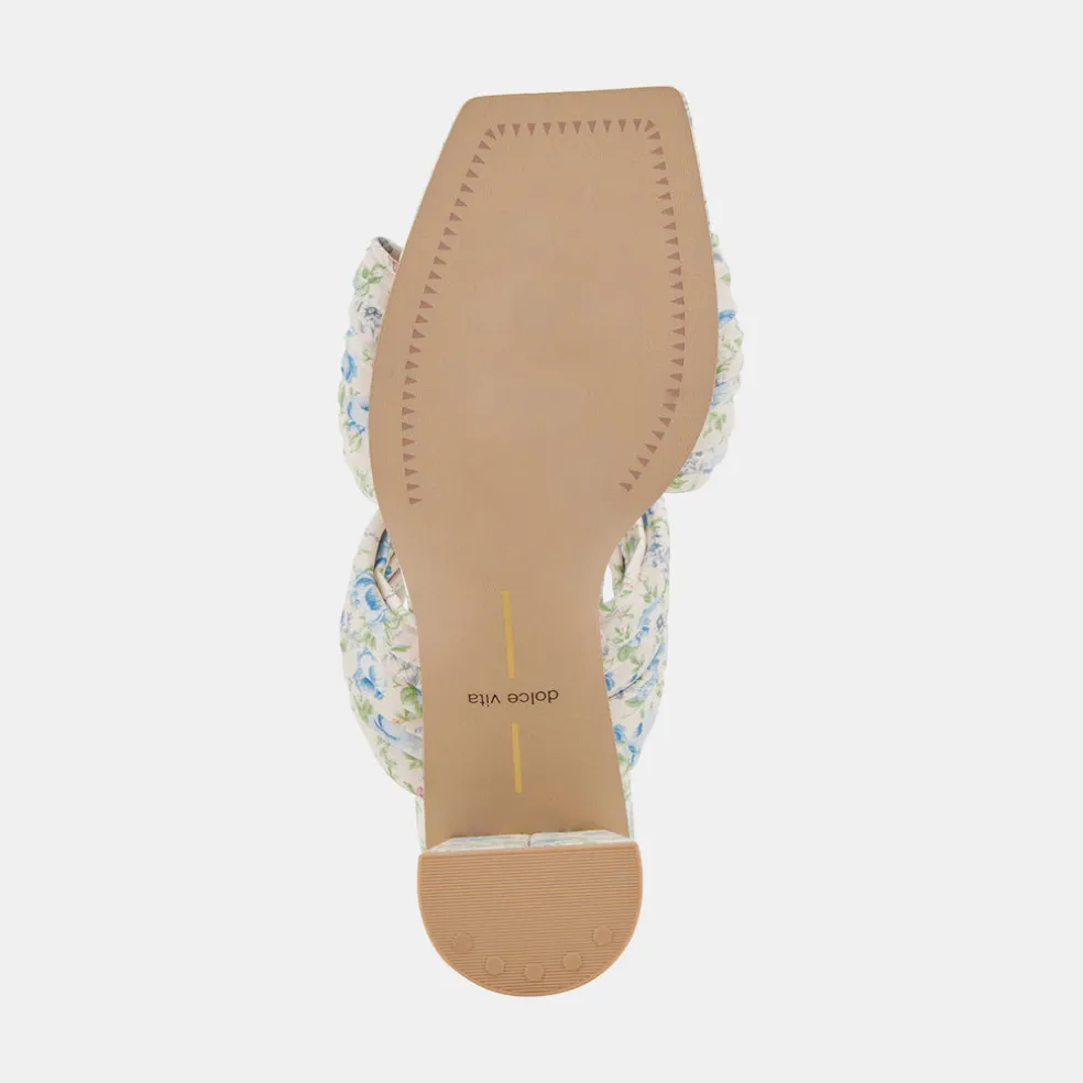 Pilton Heels Blue Floral Stella