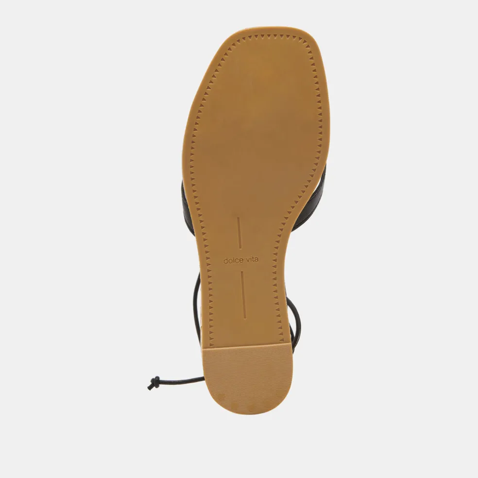 Prax Sandals Black Leather