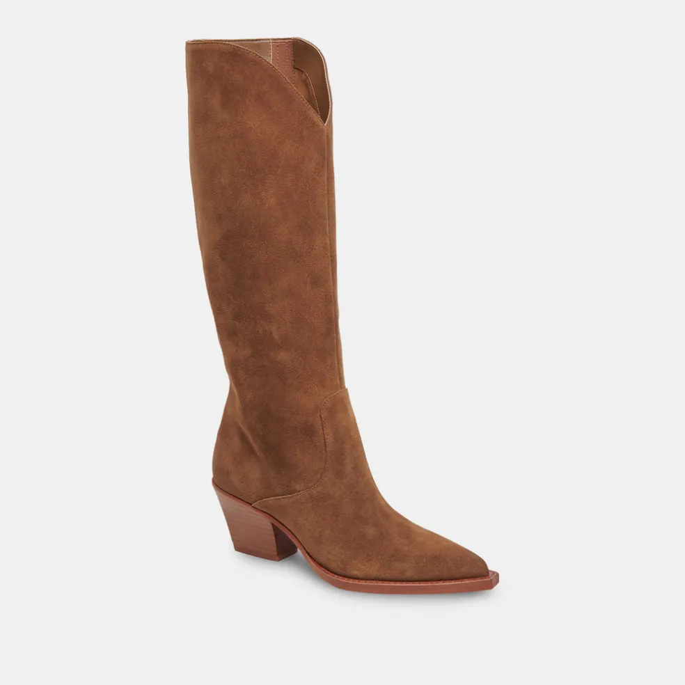 Raj Boots Brown Suede