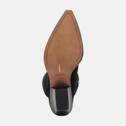 Raj Wide Calf Boots Onyx Suede