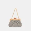 Randy Clutch Black White Knit