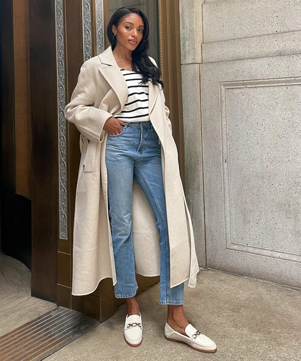 Reign Flats Ivory Leather