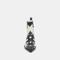 Renia Boots Black White Leather