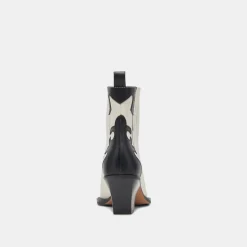 Renia Boots Black White Leather