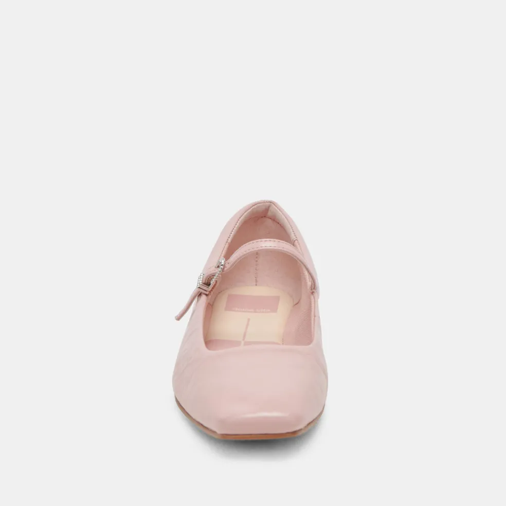 Reyes Ballet Flats Pink Crinkle Patent