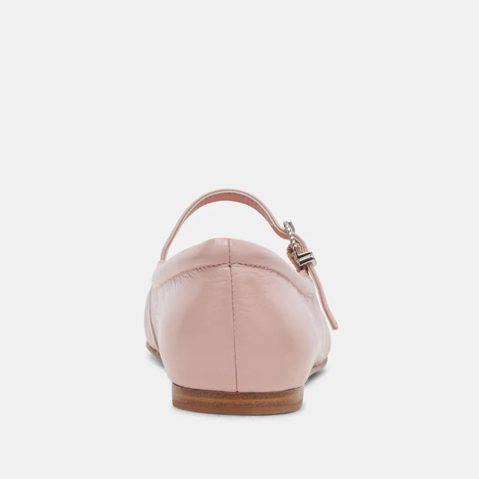 Reyes Ballet Flats Pink Crinkle Patent