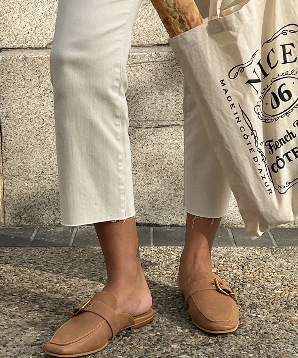Santel Flats Brown Leather