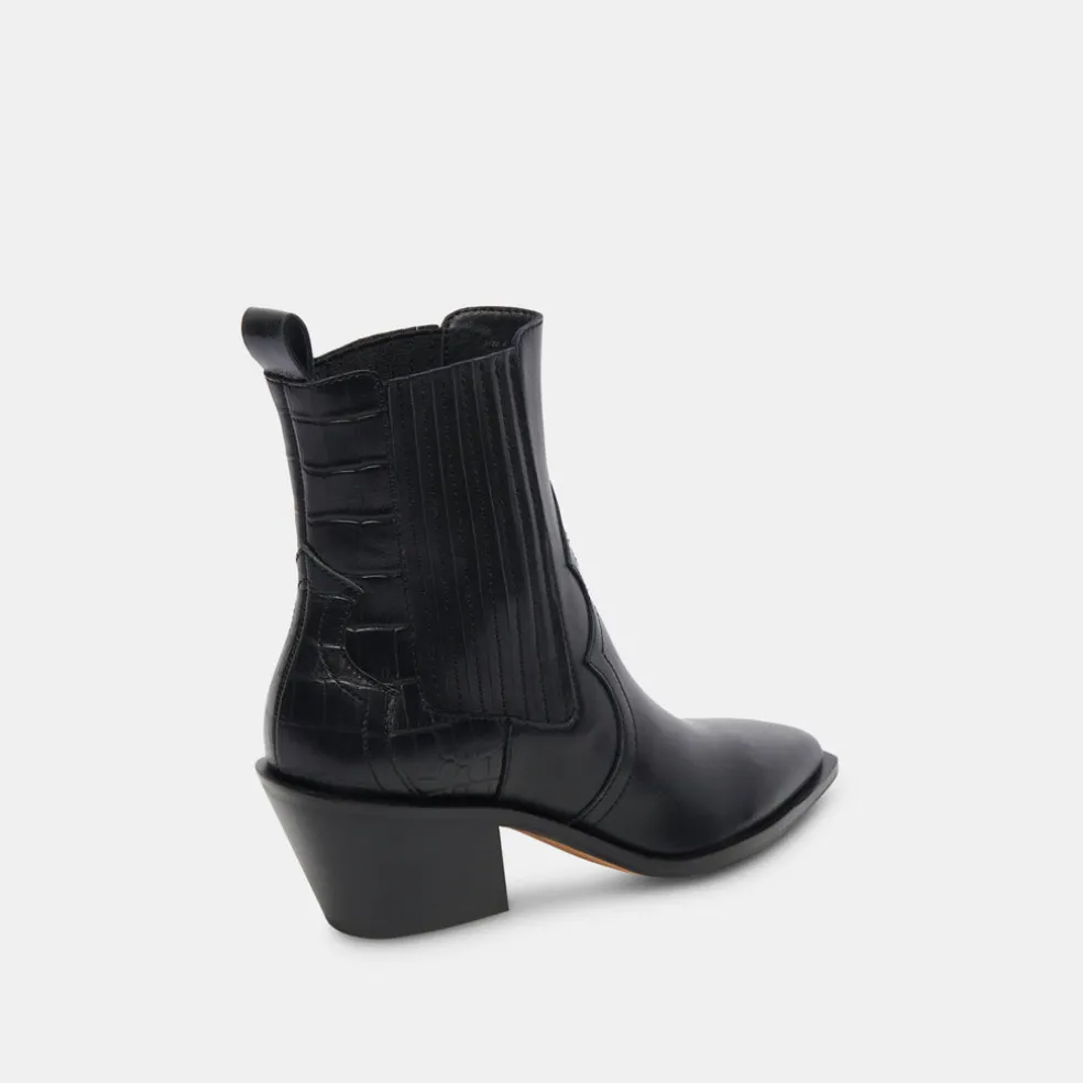 Senna Booties Black Multi Leather