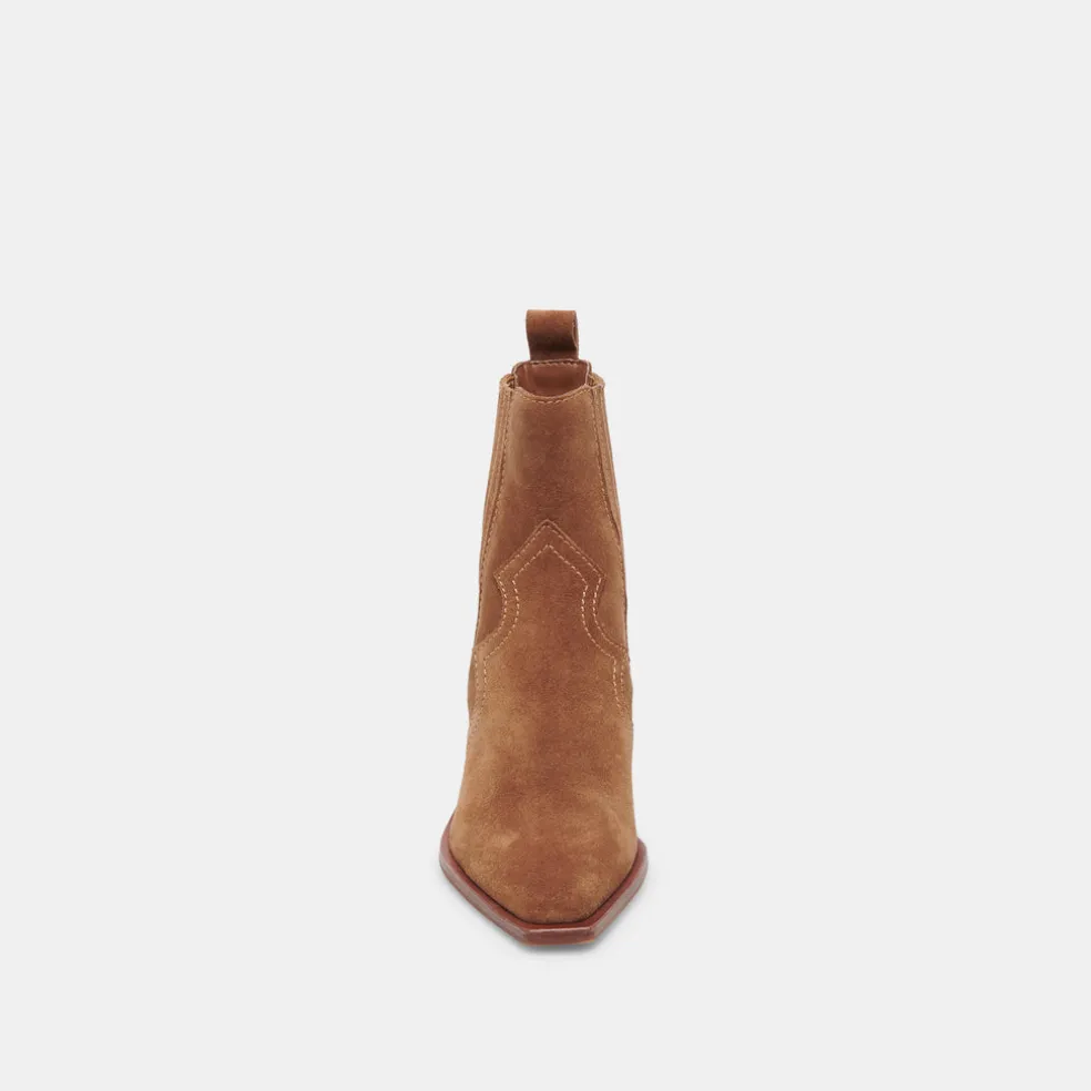 Senna Booties Chestnut Suede