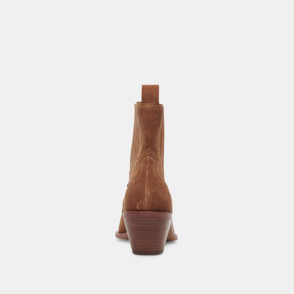 Senna Booties Chestnut Suede