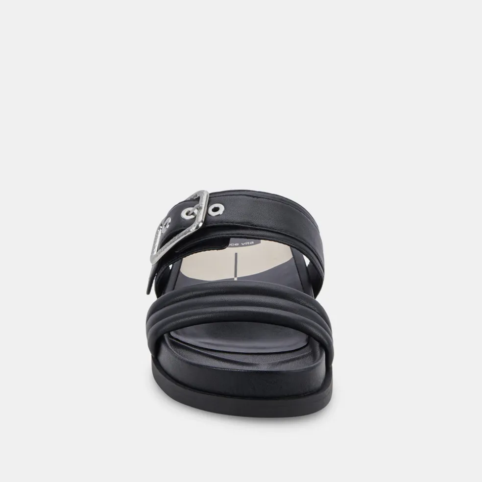 Shaila Sandals Black Leather