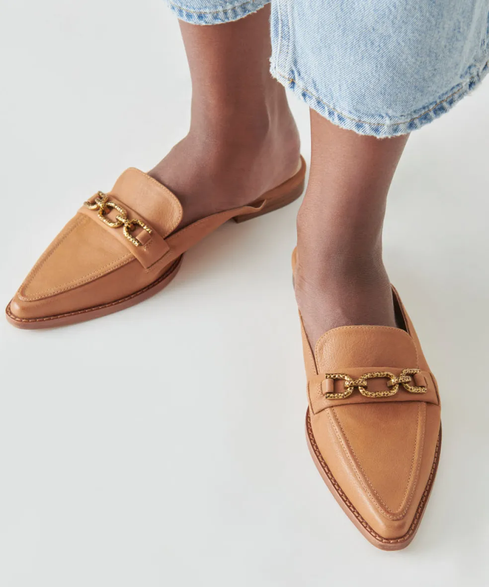 Sidon Flats Brown Leather