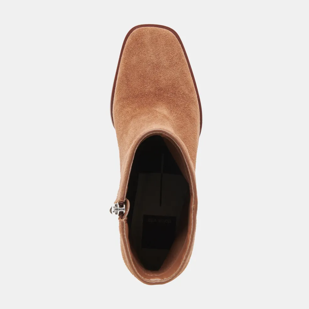 Susann Wide Booties Chestnut Suede