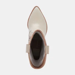 Suzzy Boots Sand Embossed Leather