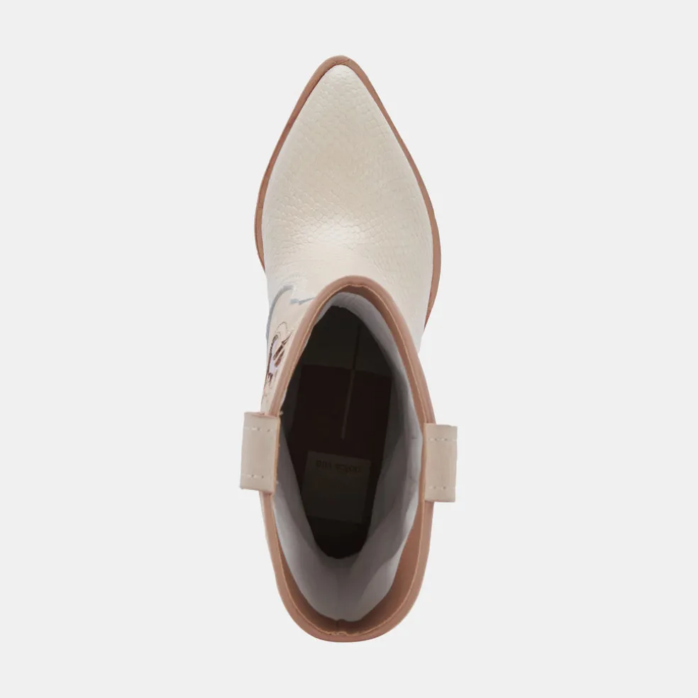 Suzzy Boots Sand Embossed Leather