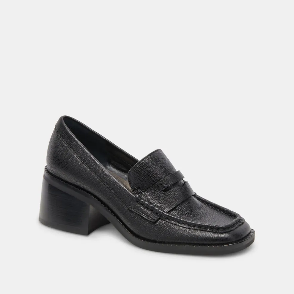Talie Loafers Onyx Embossed Leather