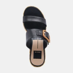 Thorin Wedges Black Leather