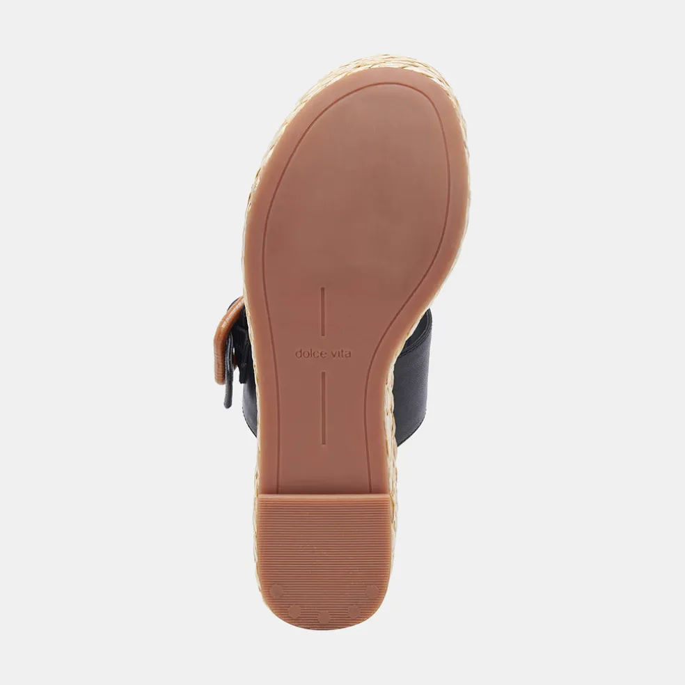 Thorin Wedges Black Leather