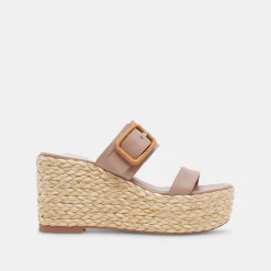 Thorin Wedges Cafe Leather