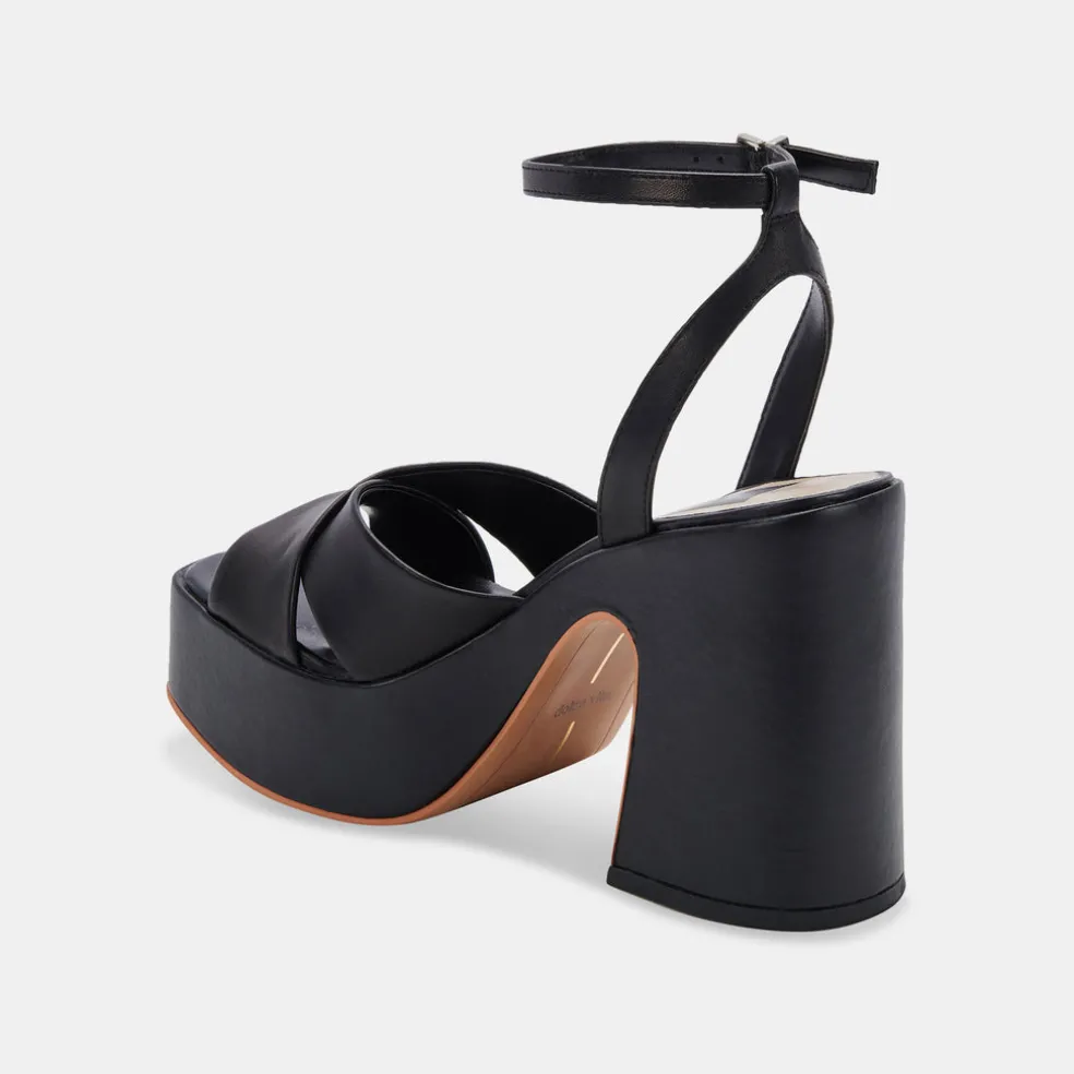 Wessi Heels Black Leather