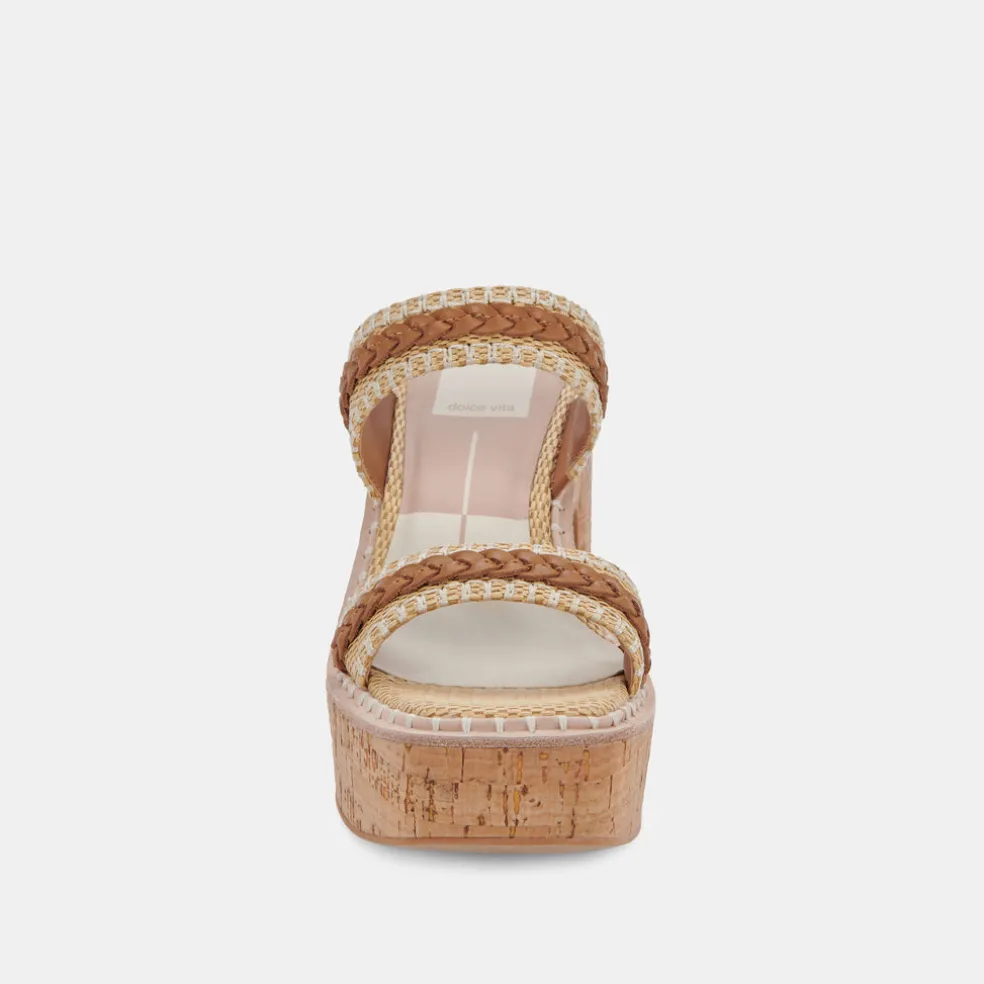 Whim Heels Honey Raffia