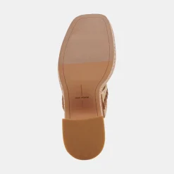 Whim Heels Honey Raffia