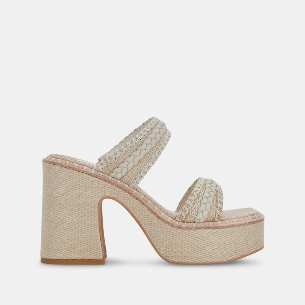 Whim Heels Oatmeal Raffia