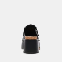Yevan Clogs Black Leather
